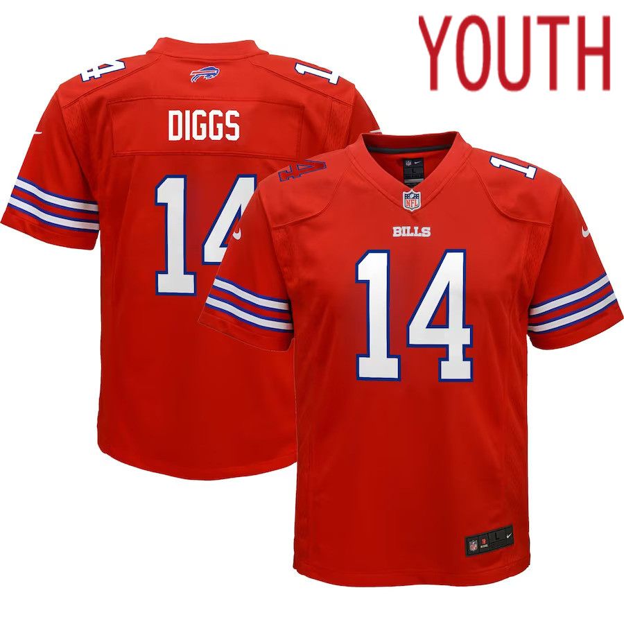 Youth Buffalo Bills 14 Stefon Diggs Nike Red Game NFL Jersey